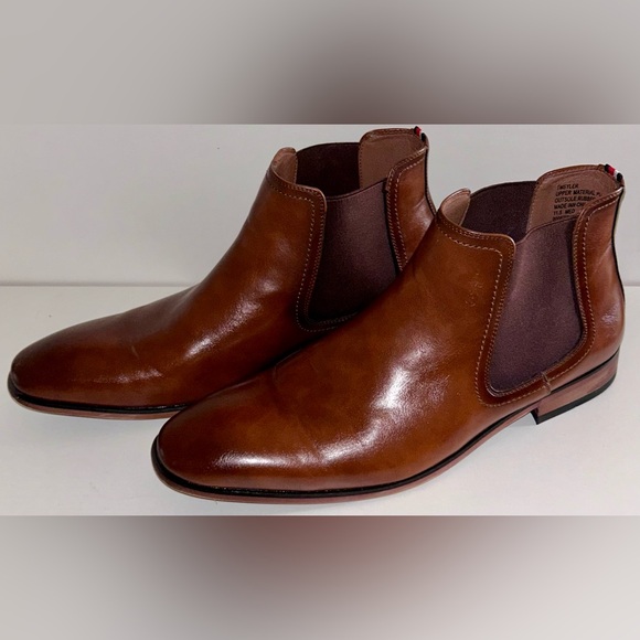 Tommy Hilfiger Tan Leather Ankle Boots